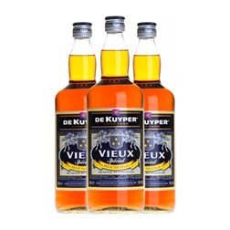 Brandy De Kuyper Vieux — Envejecido Añejado 1 L (Caja de 3 unidades)
