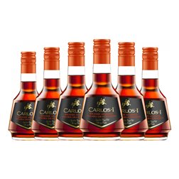Brandy Osborne Carlos I Vino de la Tierra de Cádiz Botellín Miniatura 5 cl (Caja de 6 unidades)