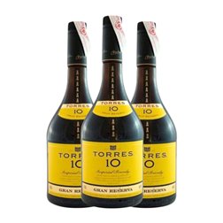 Brandy Torres Gran Reserva 10 Años 1 L (Caja de 3 unidades)