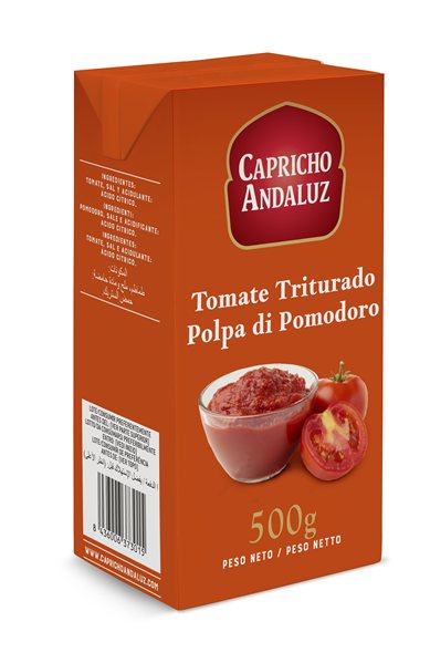 Brik Tomate Triturado 500g. Caja 10 Briks-detalle