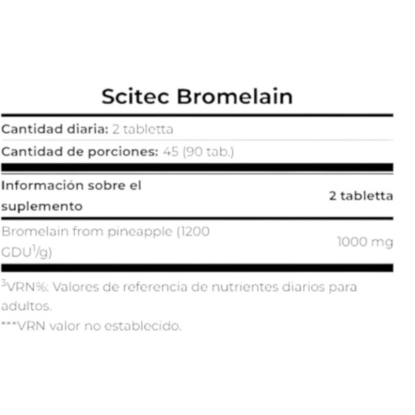Bromelain 90 Tab-detalle