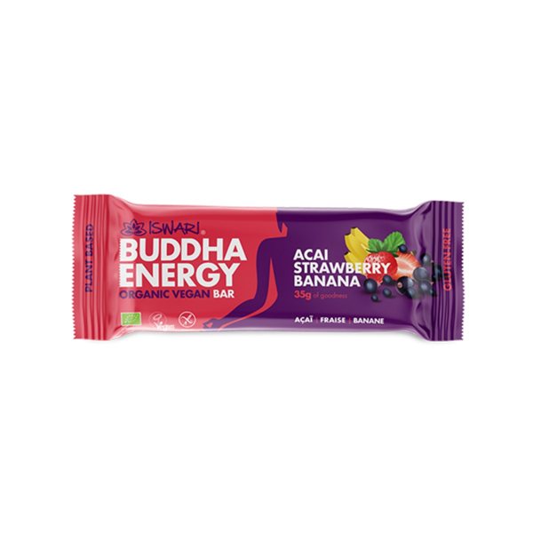 Buddha Energy Bar Acai Fresa Platano (15x35g) Iswari-detalle