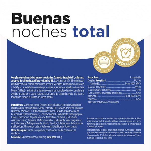 Bonnes Nuits Total 1,85mg 30 comprimés Eladiet-lateral