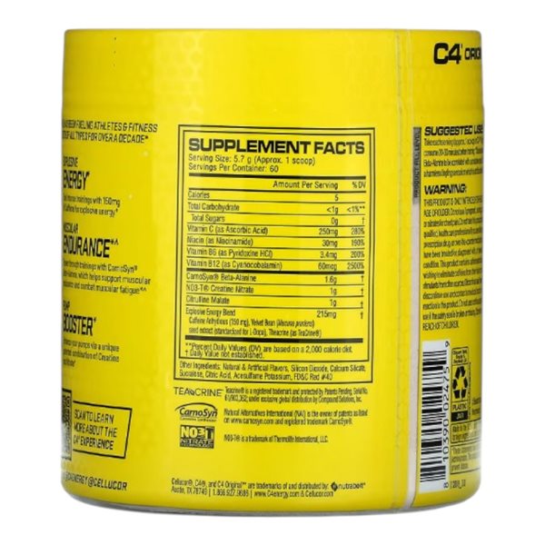 C4 Original 60 servings.-detalle
