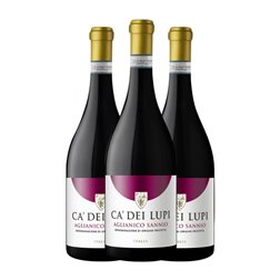 Ca' dei Lupi Aglianico Sannio 75 cl Vino Tinto (Caja de 3 unidades)