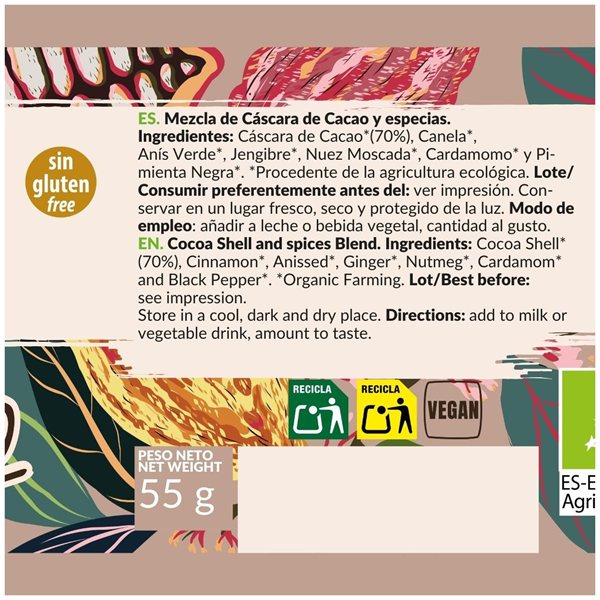 Organic Cocoa Chai Latte 55g Artemis-detalle