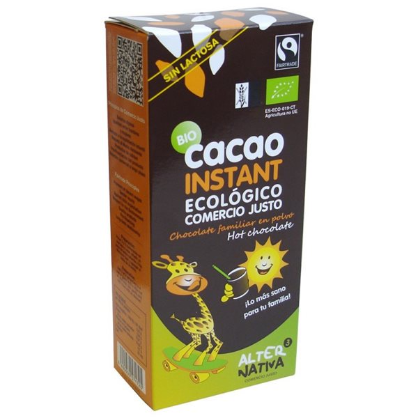 Cacao instantáneo bio 250 g Alternativa 3-lateral