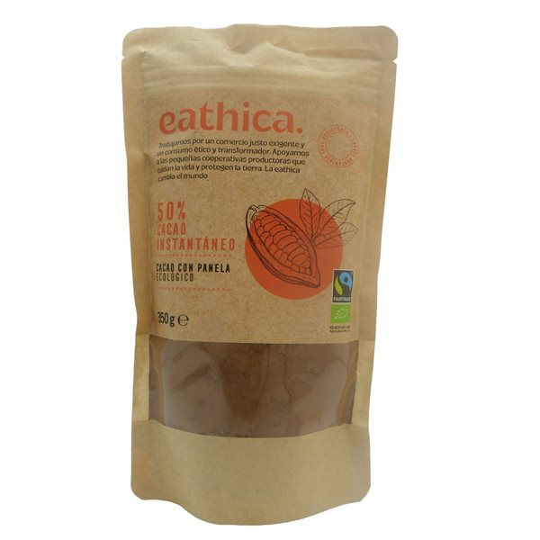 Instant ethical cocoa. Organic 50% Panela 350 g-lateral