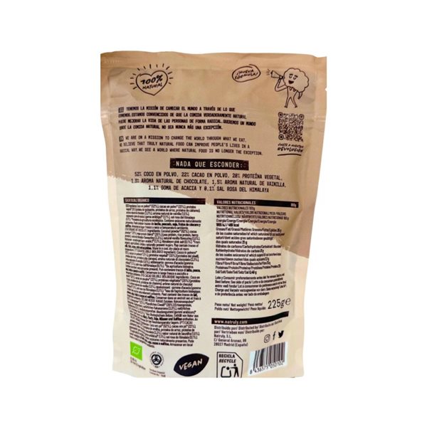 Cacao Soluble Bio 225g Natruly-detalle