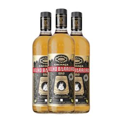 Cachaça Velho Barreiro Gold — Edición Oro 70 cl (Caja de 3 unidades)