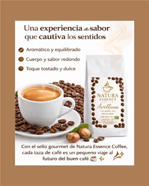☕ Haselnuss Aromatisierter Kaffee in Bohnen – Gourmet Arabica Kaffee | Natura Essence Coffee-izquierda