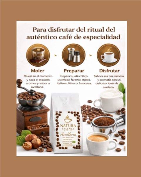 ☕ Haselnuss Aromatisierter Kaffee in Bohnen – Gourmet Arabica Kaffee | Natura Essence Coffee-trasera