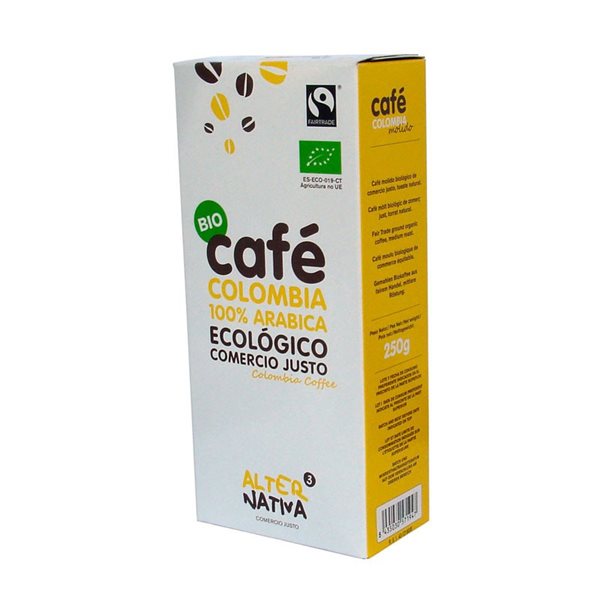 Ground organic Colombian coffee 250g Alternative 3-lateral