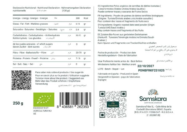 Café de Semilla de Dátil Tostado BIO - 250g-detalle