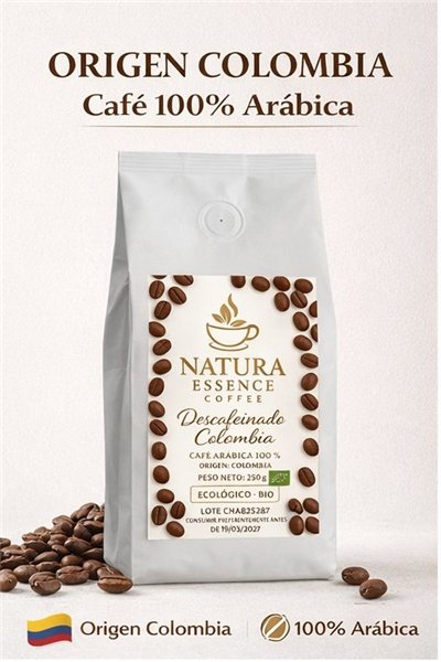 ☕ Entkoffeinierter Kaffee Kolumbien in Bohnen – Gourmet Arabica Kaffee | Natura Essence Coffee-detalle