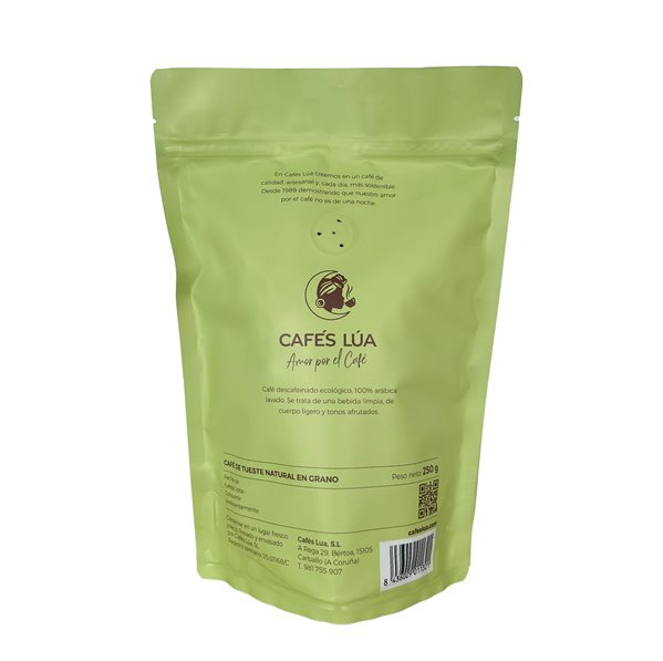 Café descafeinado Ecológico de Cafés Lúa-detalle