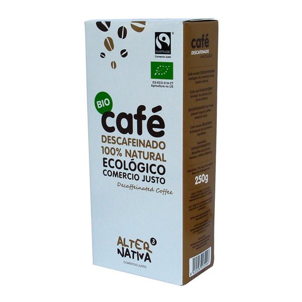 Café décaféiné moulu bio 250 g Alternative 3-lateral