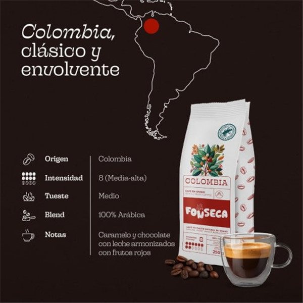 100% Colombian Coffee Beans 250 g-lateral