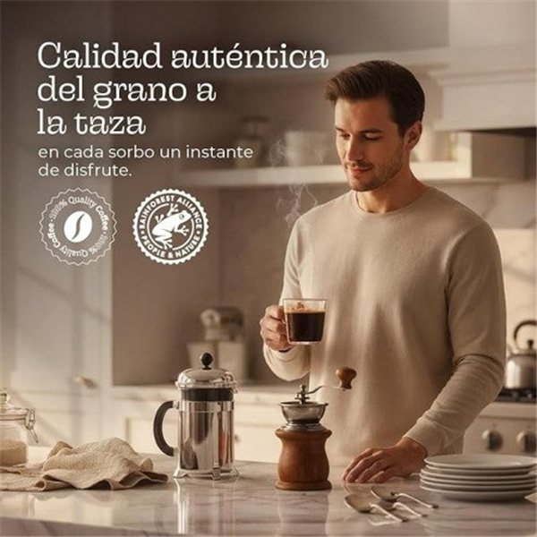 100% Colombian Coffee Beans 250 g-trasera