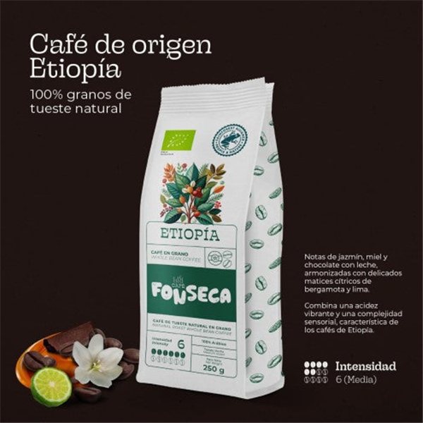 100% äthiopischer Kaffee in Bohnen 250 g-detalle