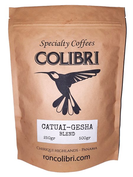 Café Especialidad de Panamá en Grano Colibrí Catuai-Gesha Natural-detalle