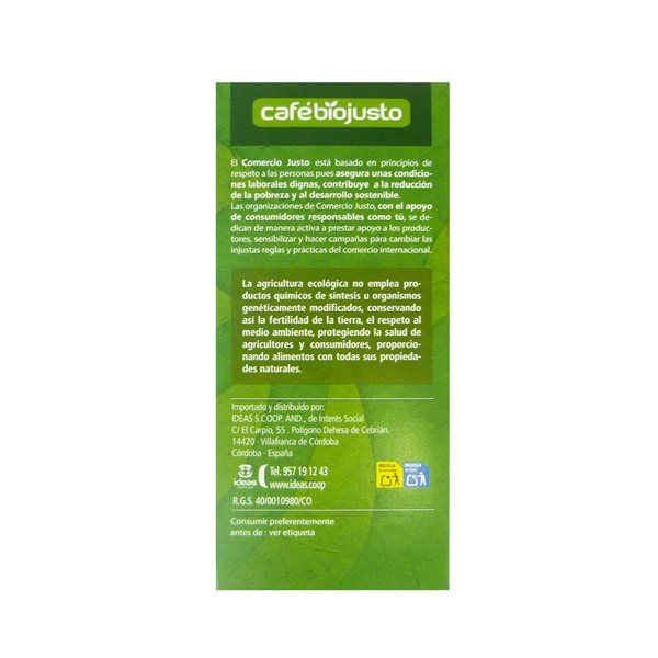 Organic Ground Organic Coffee 250 g-izquierda