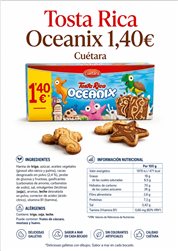 Caja 15 Oceanix Tostarica 160g Cuetara