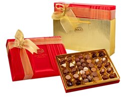 Caja Bombones Belgas "Satin Dark  Red"