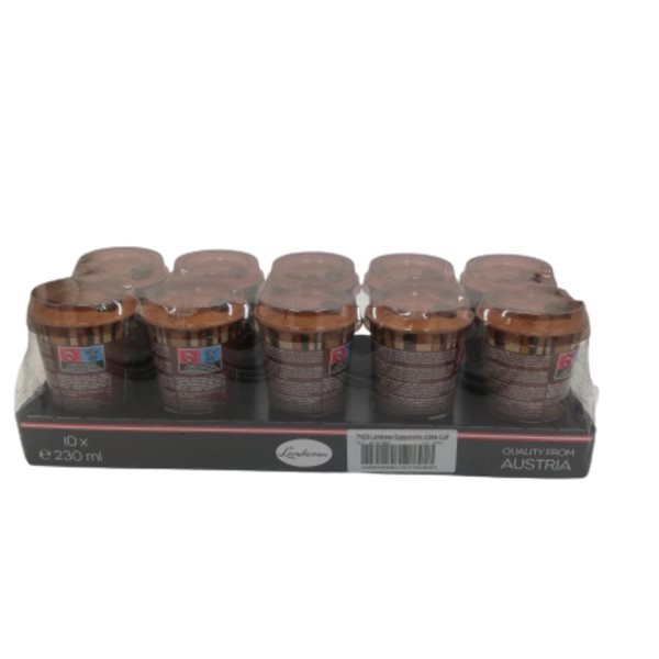 Caja de 10 Cafes Sabor Cappuccino de 230ml Landessa.-lateral