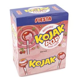 Boîte de 100 Unités de Kojak Pop Masticable Fraise