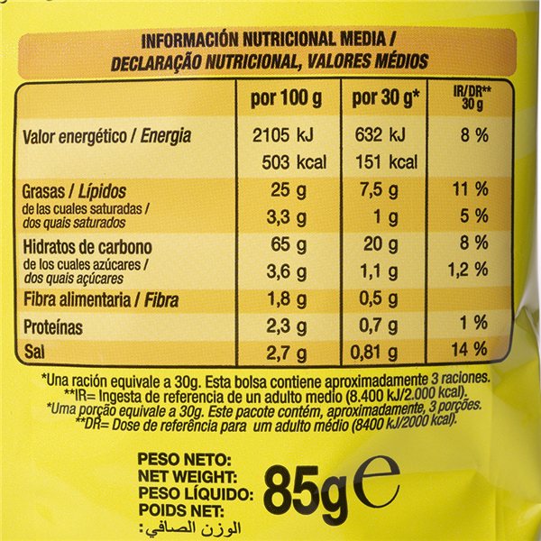 Caja de 12 Bolsas de Shiki-Shin  por 85 gramos cada una.-lateral