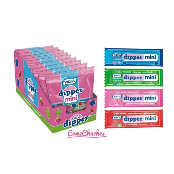 Caja de 14 bolsas de 60 gramos Mini Dipper Surtido-detalle
