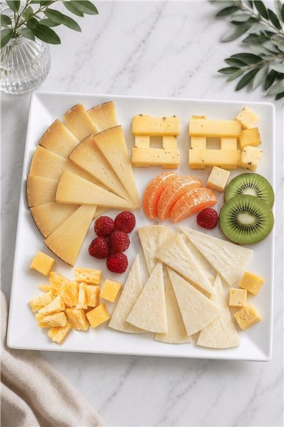 Caja de 4 Cuñas con Quesos Artesanos "Díselo con Queso" y Dedicatoria-lateral