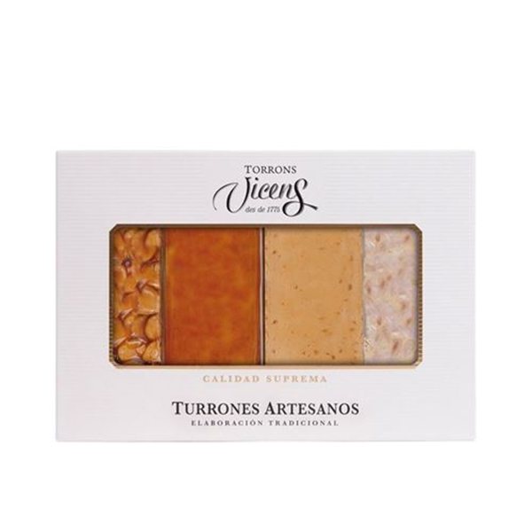 Box of 4 Artisan Turrones No. 1, Torrons Vicens, 320 g-lateral