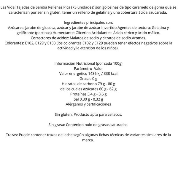 Box of 75 Units of Watermelon Slices Filled with Pica-detalle