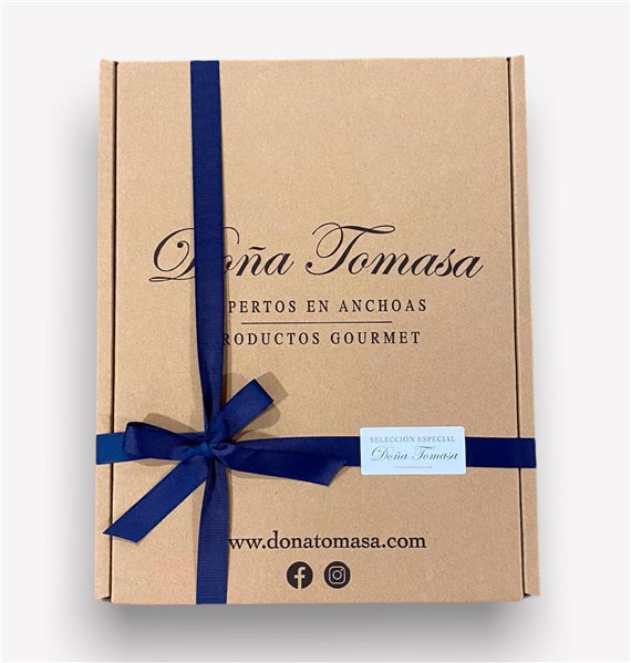 Spezialbox mit Schleife, Seidenpapier und dekorativem Füllmaterial. (Vermouth-Packung)-detalle