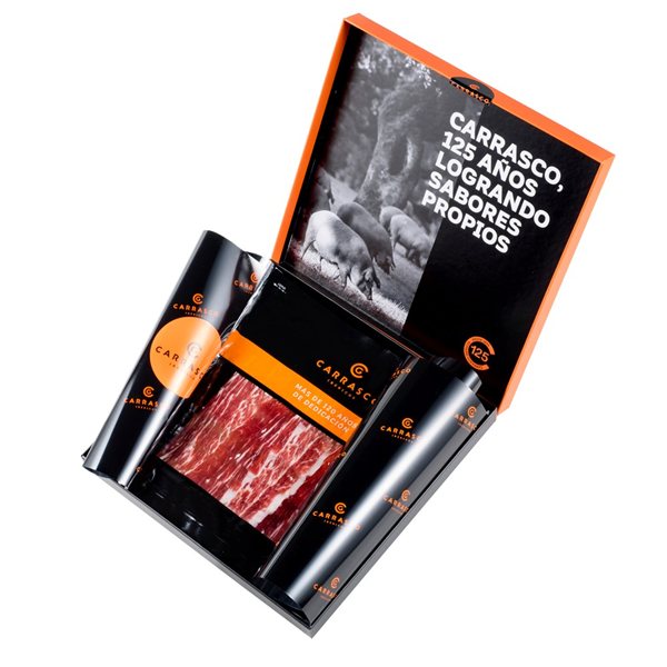 Caja Especial Surtido de embutidos ibéricos loncheados. De Bellota 100% ibéricos (4x100g)-lateral