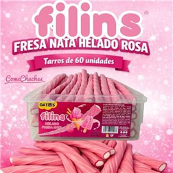 Boîte à Chats 60 Unités Filins Fraise-Crème