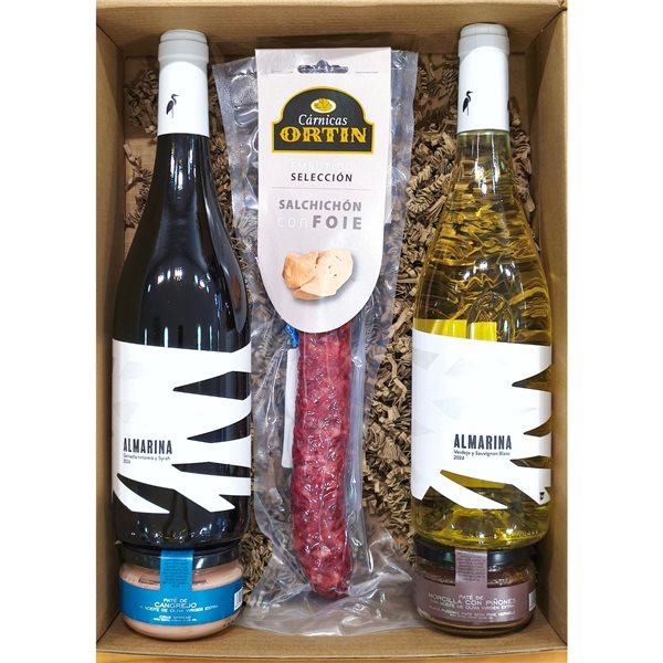 Caja gourmet 'Blanco y tinto'-detalle