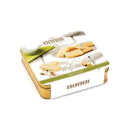 Caja metálica de Obleas rellenas de crema de pistachos 190g Babbi