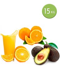 Caja Mixta 12 kg naranjas zumo  3 kg. aguacates.