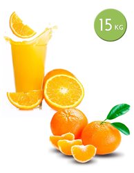 Caja Mixta Zumo 15 kg. (con mandarinas sin tratamientos químicos, con marcas en la piel)