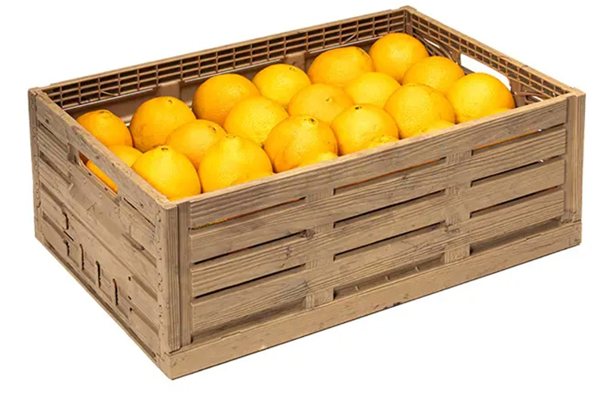 Caja plegable retornable efecto madera 60x40x21 cm-detalle