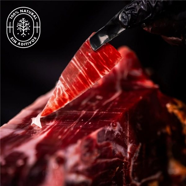Caja Regalo Gourmet | 6 Loncheados de Paleta Ibérica 100% de Bellota Montaraz envasados al vacío (600gr) de Extremadura | 100% Natural sin conservantes | Caja Gourmet para regalar-izquierda