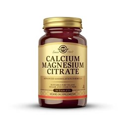 Calcium et Magnésium Citrate 50 comprimés Solgar