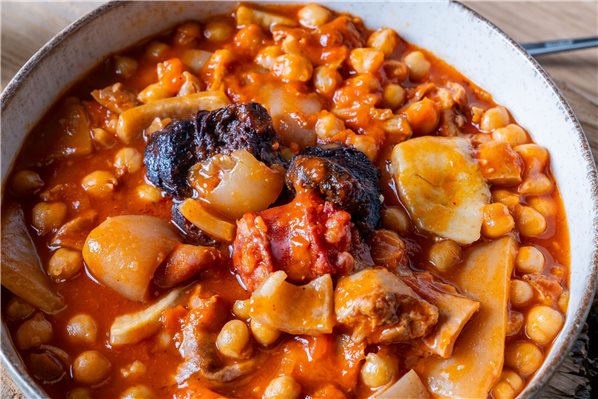 Andalusian style pork tripe with chickpeas 1Kg-trasera