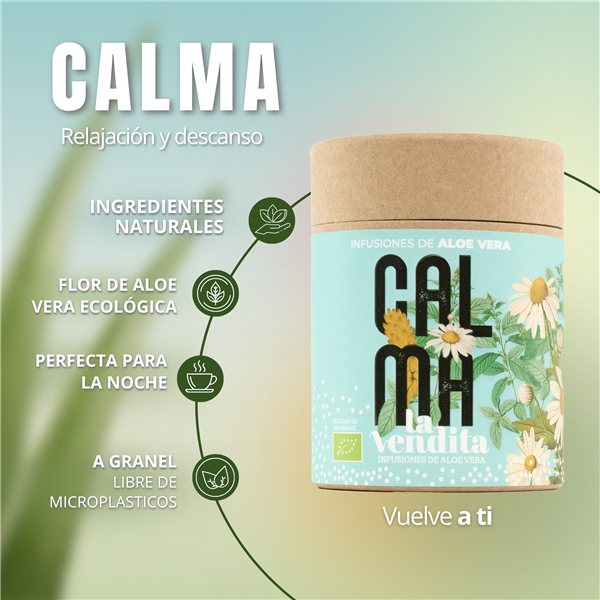 Calma Pure Organic Aloe Vera Infusion-lateral