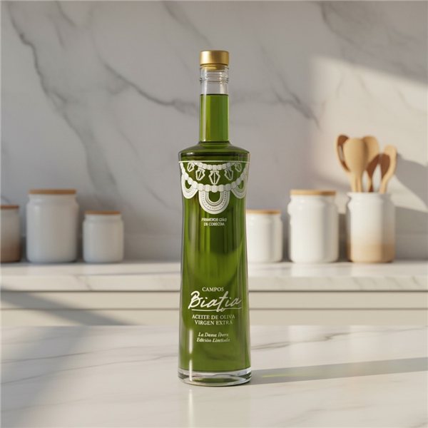 Campos de Biatia La Dama Íbera Picual Verde 500ml-lateral