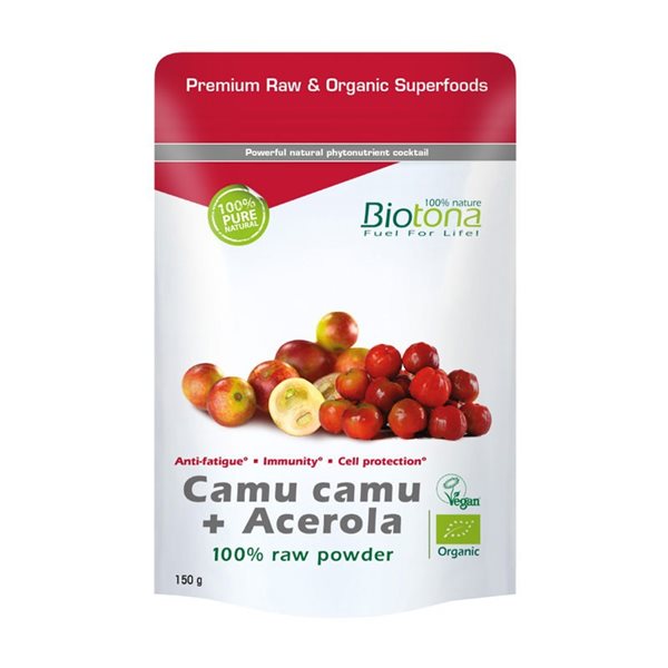 Camu Camu und Acerola Vegan Superfood Bio 150g Biotona-lateral