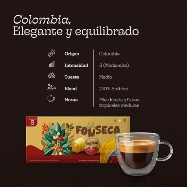 Kapseln Café Kolumbien 100% Arabica · Kompatibel mit Nespresso® (10 Stück)-lateral